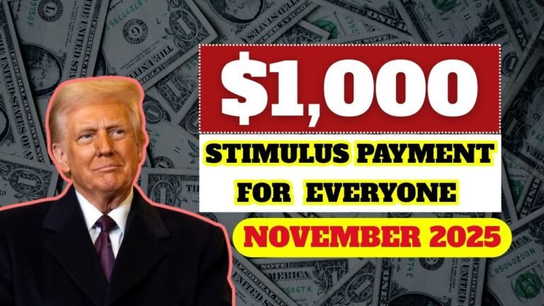$1,000 Stimulus Payment for Everyone – November 2025 Full Payment Schedule