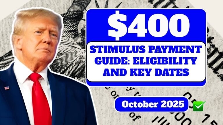 $400 Stimulus Payment Guide: Eligibility and Key Dates