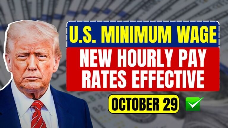 U.S. Minimum Wage Increase 2025 New Hourly Pay Rates Effective October 29