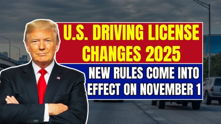 U.S. Driving License Changes 2025 – New Rules Come Into Effect on November 1