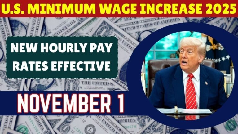 U.S. Minimum Wage Increase 2025: New Hourly Pay Rates Effective November 1