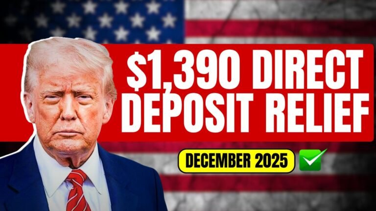 IRS Announces $1,390 Direct Deposit Relief Payment For December 2025